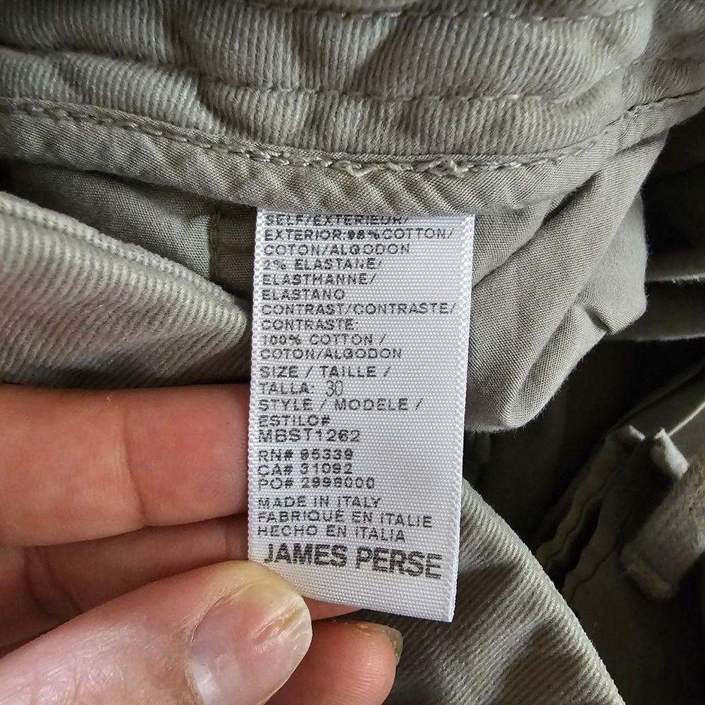 James Perse Mens Sage Green Chinos Pants 30x32 - Picture 6 of 10